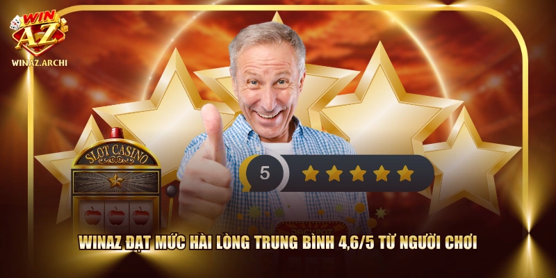 WinAZ đạt mức hài lòng trung bình 4,6/5 từ người chơi